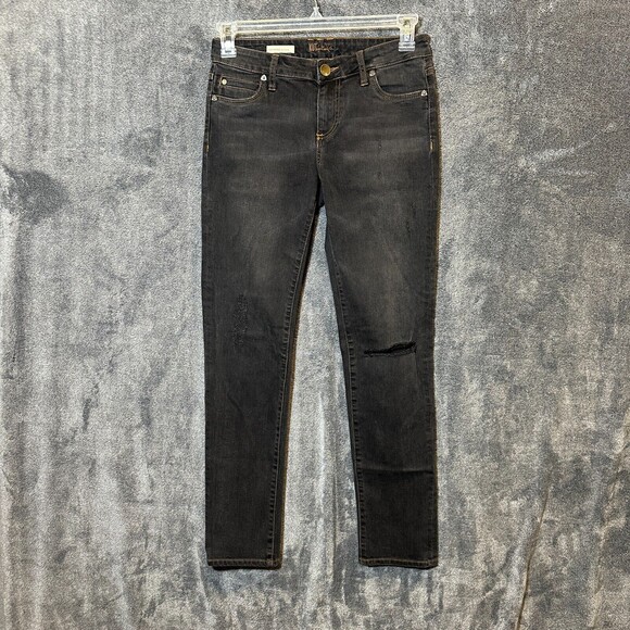 KUT from the Kloth Denim - Kut from the Kloth Womens Jeans Size 2 Black Denim Catherine Boyfriend Stretch